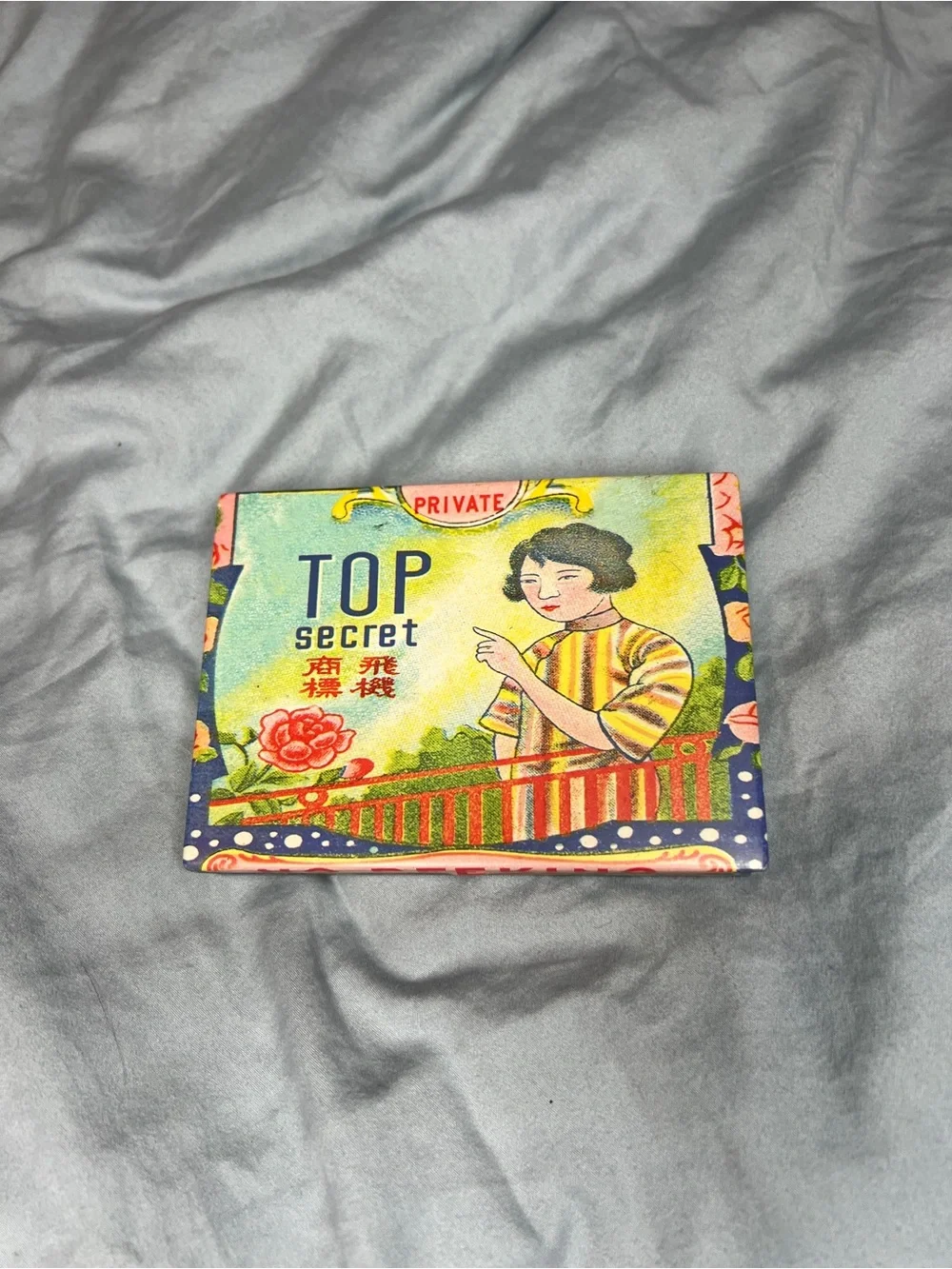Top/Bottom Secret Decorative Compact-Style Tin - Multicolor